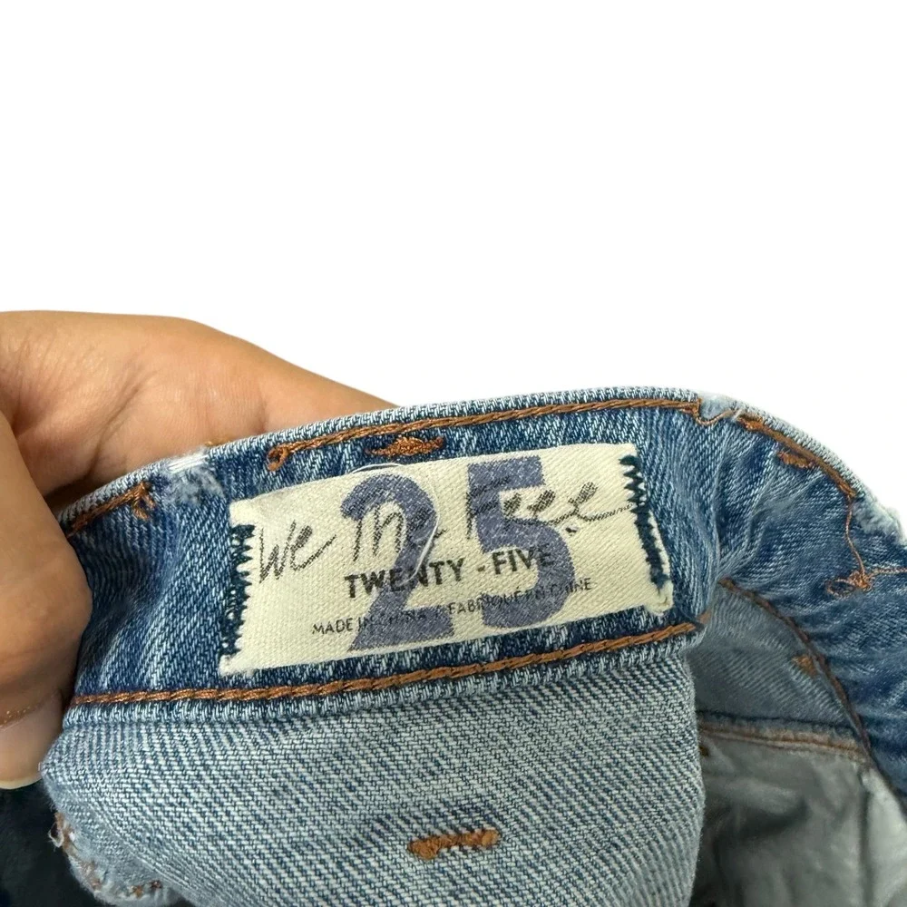 Free People Parker Denim Wrap‎ Mini Skirt Distressed Women's Size 25
